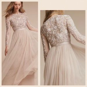 🥳HP Needle & Thread BHLDN Rhapsody 2 XS BeadedBodice Romantic Wedding Prom Gown